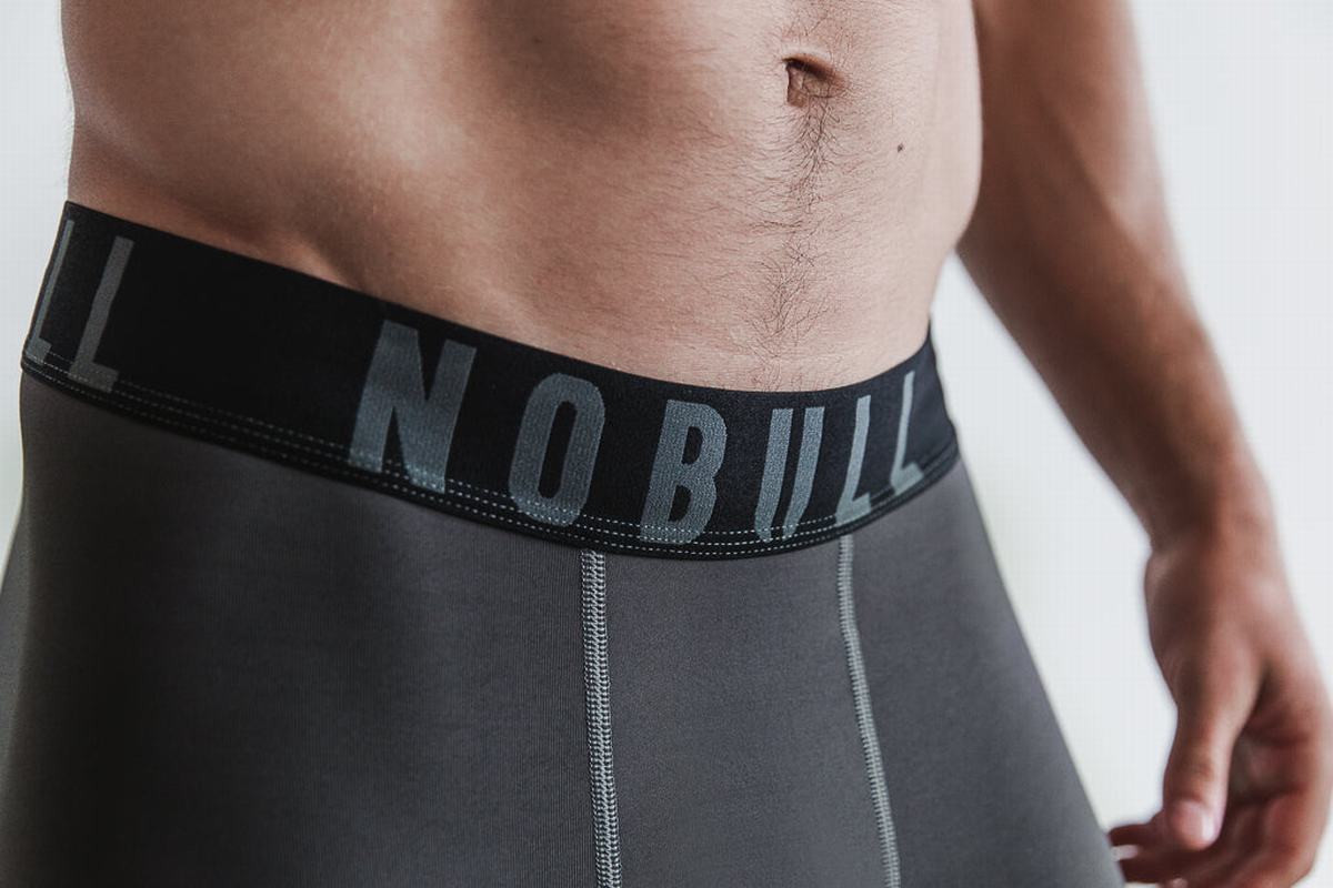 Nobull 3/4 Compression Men's Tights Dark Grey | Australia (GM9643)